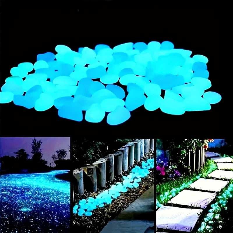 Glow-in-the-Dark Resin Pebbles for Garden & Landscape Lighting