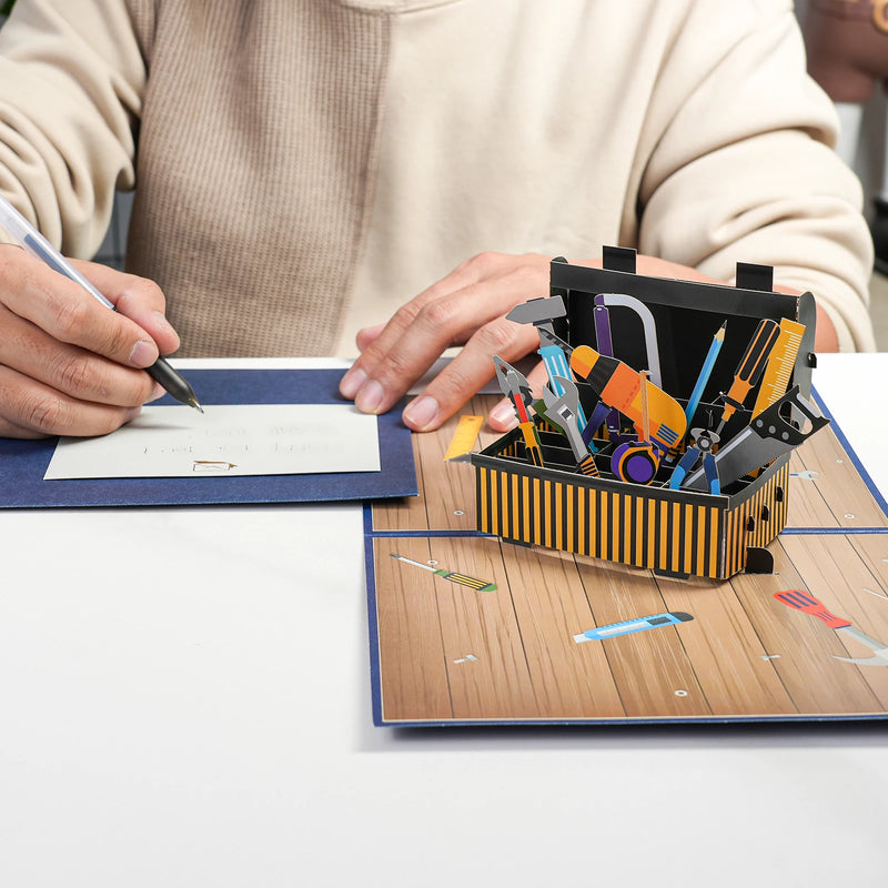 3D Pop-Up Father's Day Greeting Card with Notecard