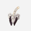 Elegant Bow Chain Bag Strap with Hanging Charm