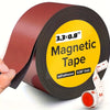 Rolle aus 3,3x0,8 Zoll selbstklebendem, magnetischem Klebeband mit Maßband daneben.