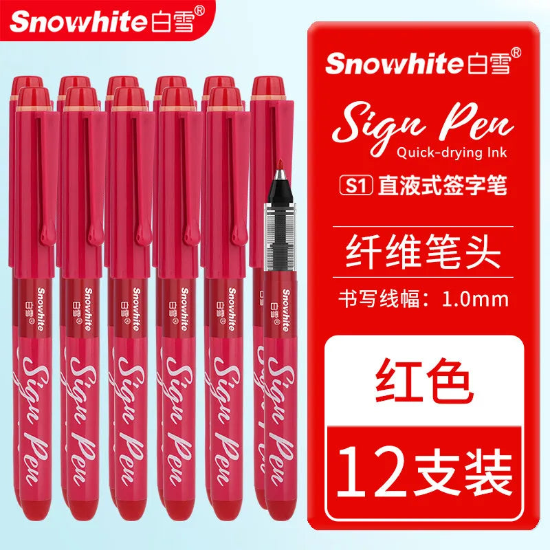 Snowhite Quick-Drying Sign Pen with 1.0mm Fiber Tip