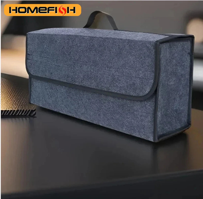 Felt Car Trunk Organizer with Anti-Slip Base