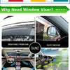 A collection of smoke window deflectors and a coupon offer for car accessories.