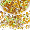 Mixed Size Green Czech Glass Seed Beads for Jewelry Making