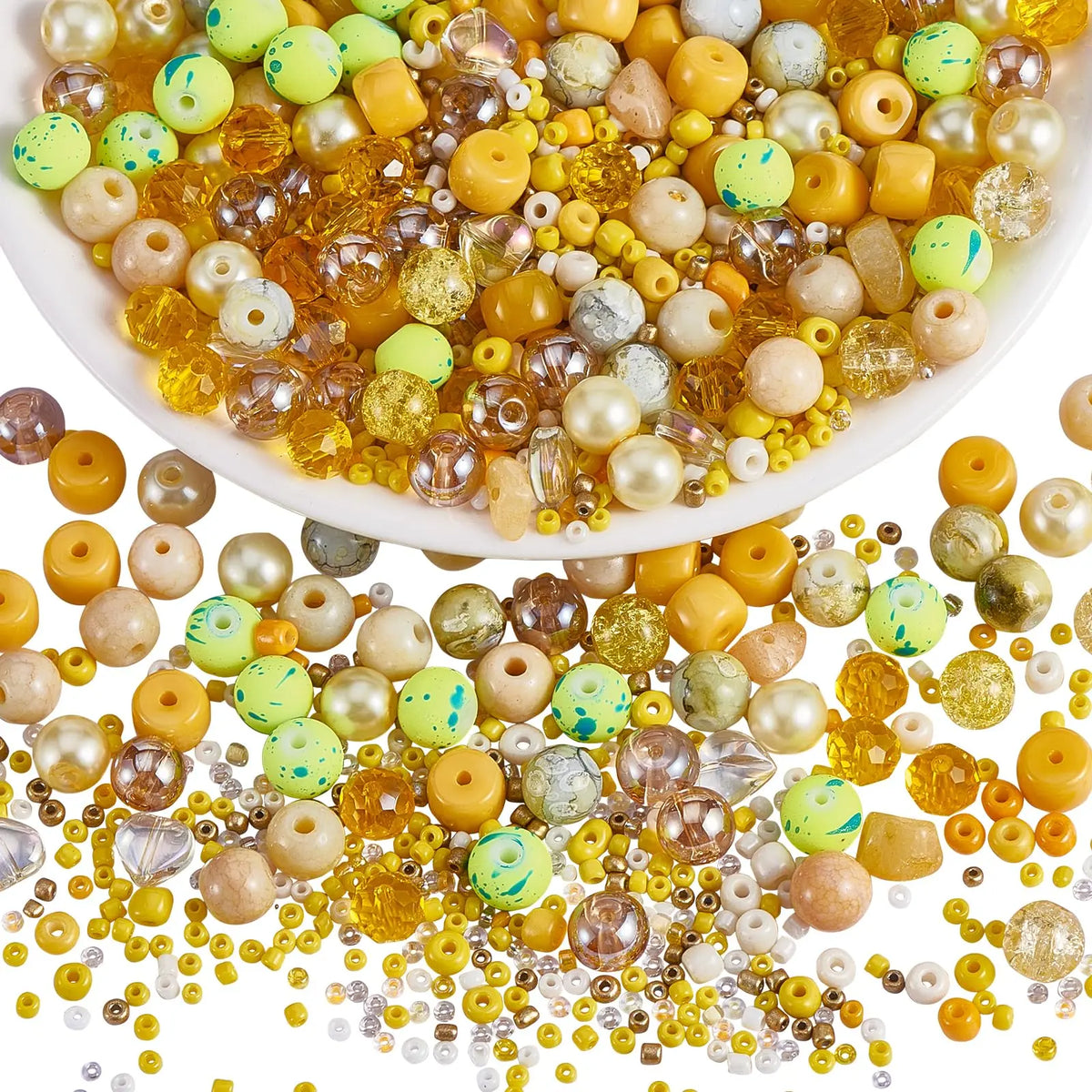 Mixed Size Green Czech Glass Seed Beads for Jewelry Making