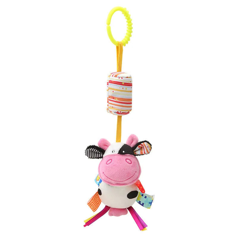 Musical Plush Animal Rattle & Teether Toy for Babies