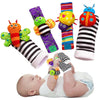 Soft Plush Baby Rattle Wrist and Foot Socks Set for Newborns