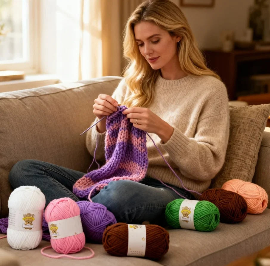 Soft Chenille Yarn for Crocheting and Knitting