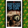 Cover of the Horror Tarot deck featuring a skull with a silhouette inside.