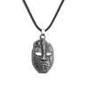 A pendant necklace featuring a black stone mask design from JoJo's Bizarre Adventure Red Stone of Aja.