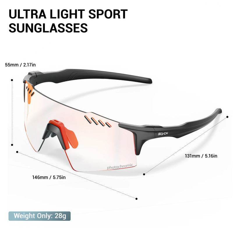 Photochromic Cycling Sunglasses with UV400 Protection