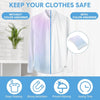 A white shirt demonstrates the difference between laundry color absorbing and non-absorbing sheets for safe clothing care.