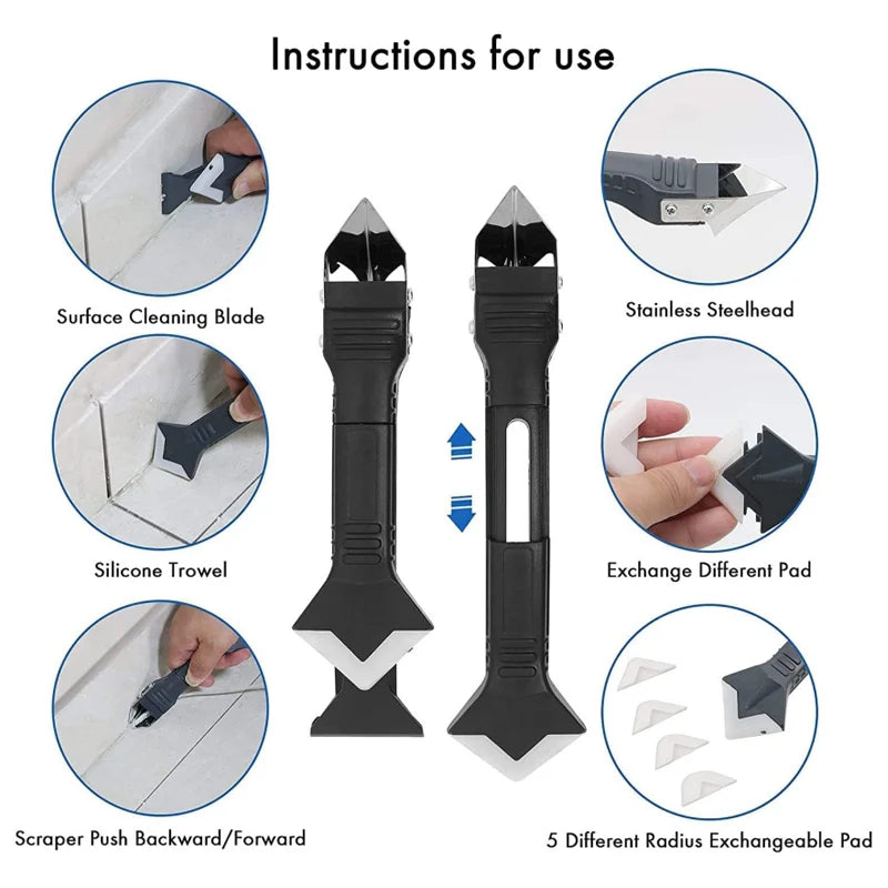 9-Piece Silicone Sealant Removal & Finishing Tool Set
