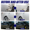 Before and after images showing car scratch removal and paint repair results.