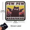 Funny Cat Face PVC Morale Patch with Hook-and-Loop Backing