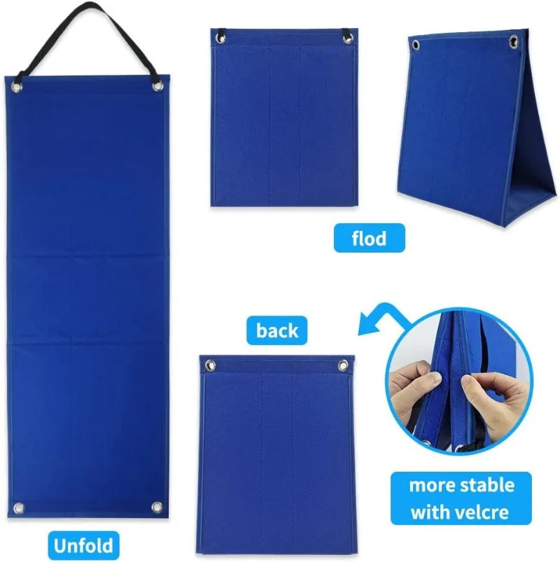 Blue visual schedule cards for daily routines and chore charts with velcro attachments