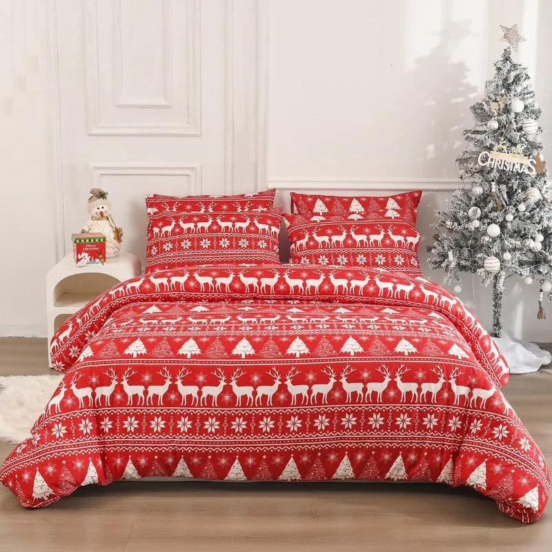Festive Christmas Duvet Cover Set with Pillowcases