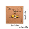 Floral Blessing Card Keychain with Bee Motif