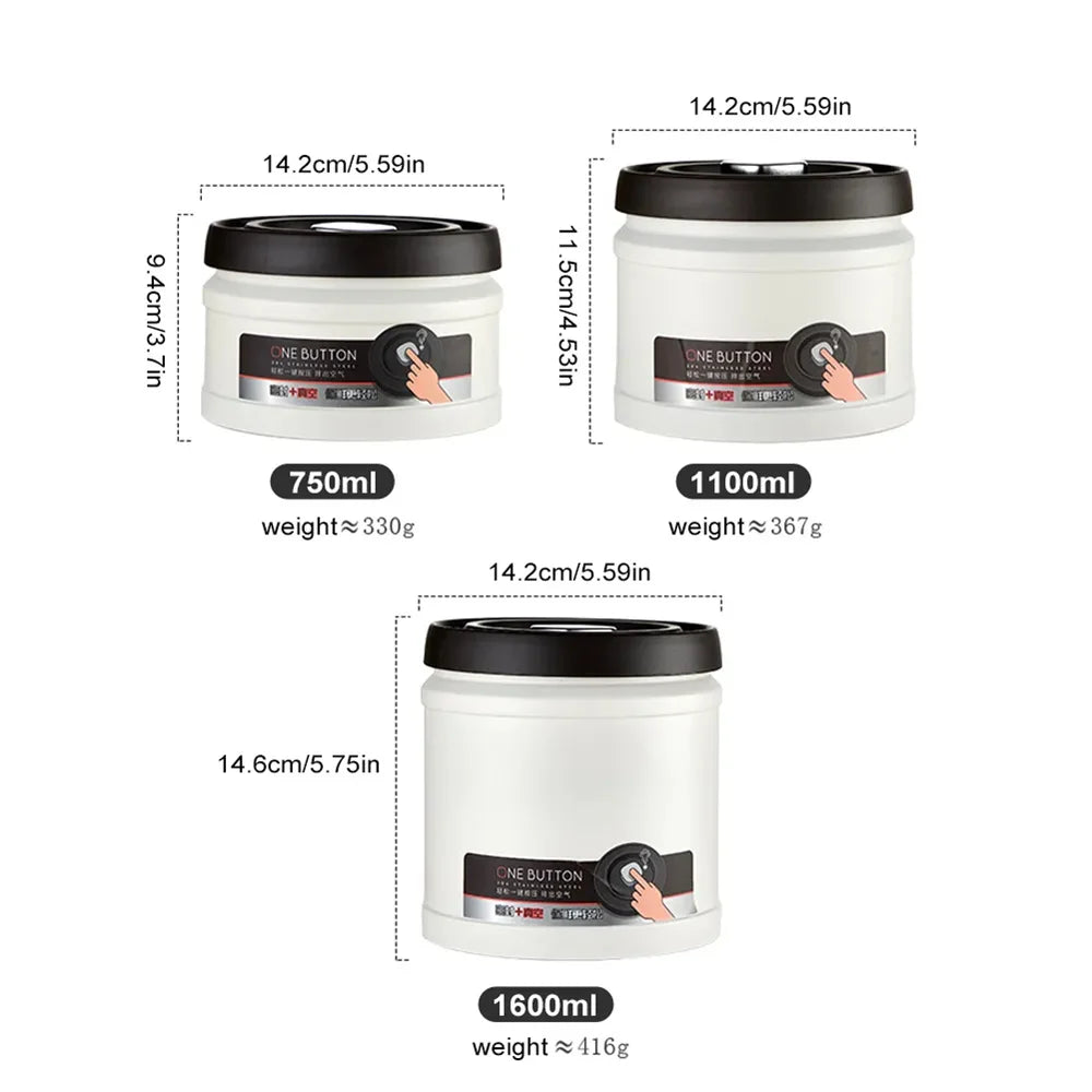Airtight Stainless Steel Vacuum Storage Canister