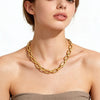 Chunky Gold Plated Stainless Steel Link Necklace
