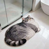 3D Cat Shaped Quick Dry Bath Mat