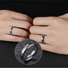 Half-Heart Stainless Steel Promise Rings for Couples
