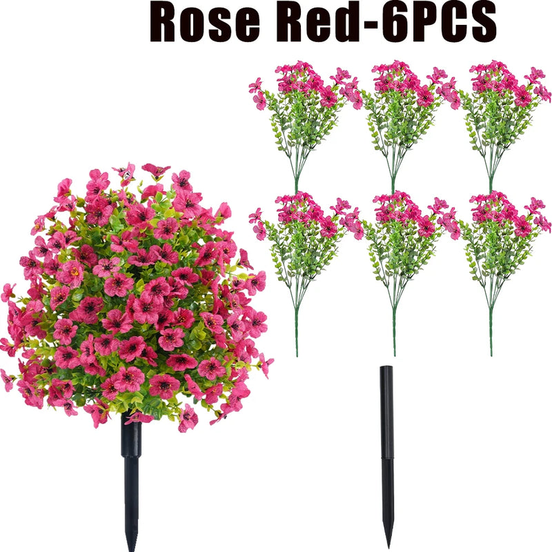 UV-Resistant Faux Orchid Branches for Indoor & Outdoor Decor