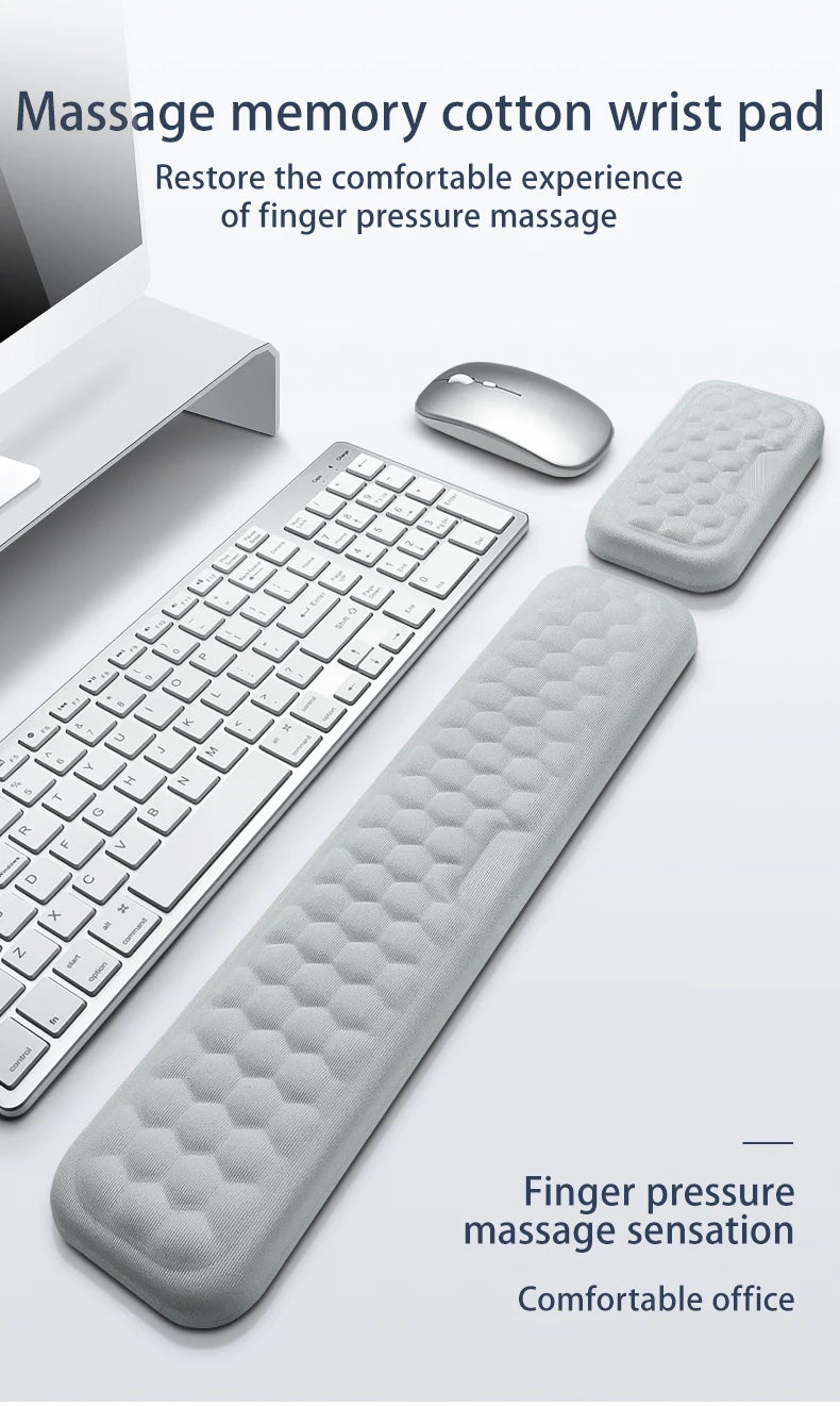 Ergonomic Keyboard & Mouse Pad with Wrist Rest