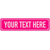 A pink rectangular sign with the text YOUR TEXT HERE on it.