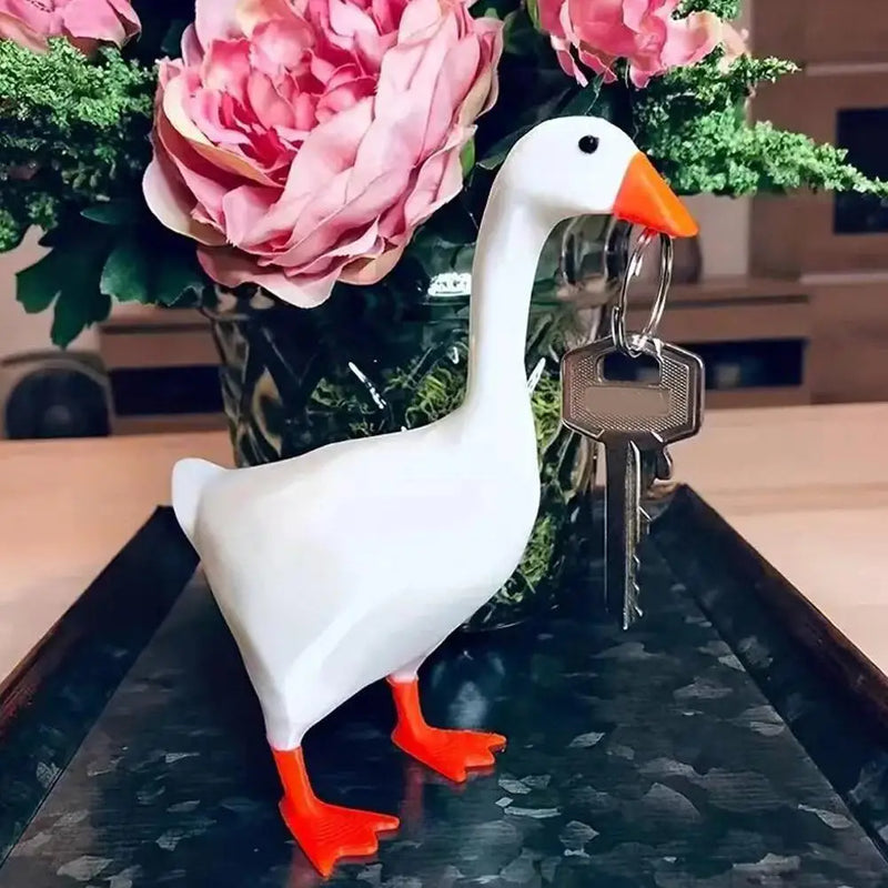 Soporte de Llaves y Organizador de Escritorio con Forma de Pato Magnético