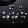 Double-Sided Cubic Zirconia Stud Earrings