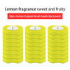 Three packs of lemon fragrance brush heads for toilet cleaning