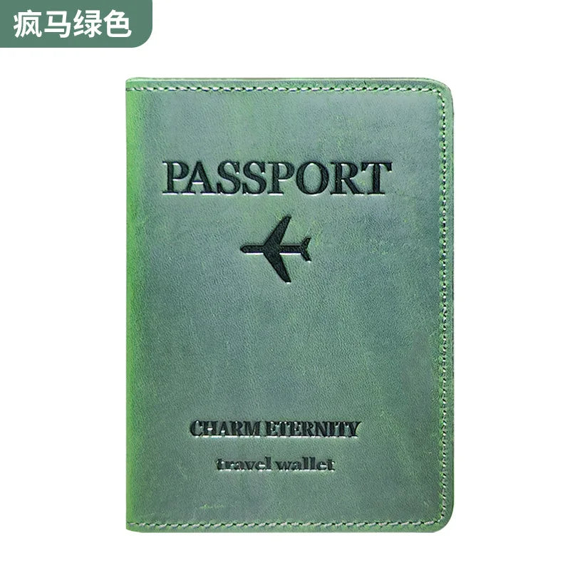 RFID-Blocking Leather Passport Holder