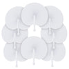 Classic White Folding Paper Hand Fans with Plastic Handles