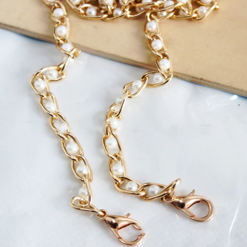 Elegant Pearl Chain Bag Strap – Adjustable Shoulder Strap for Purses & Handbags