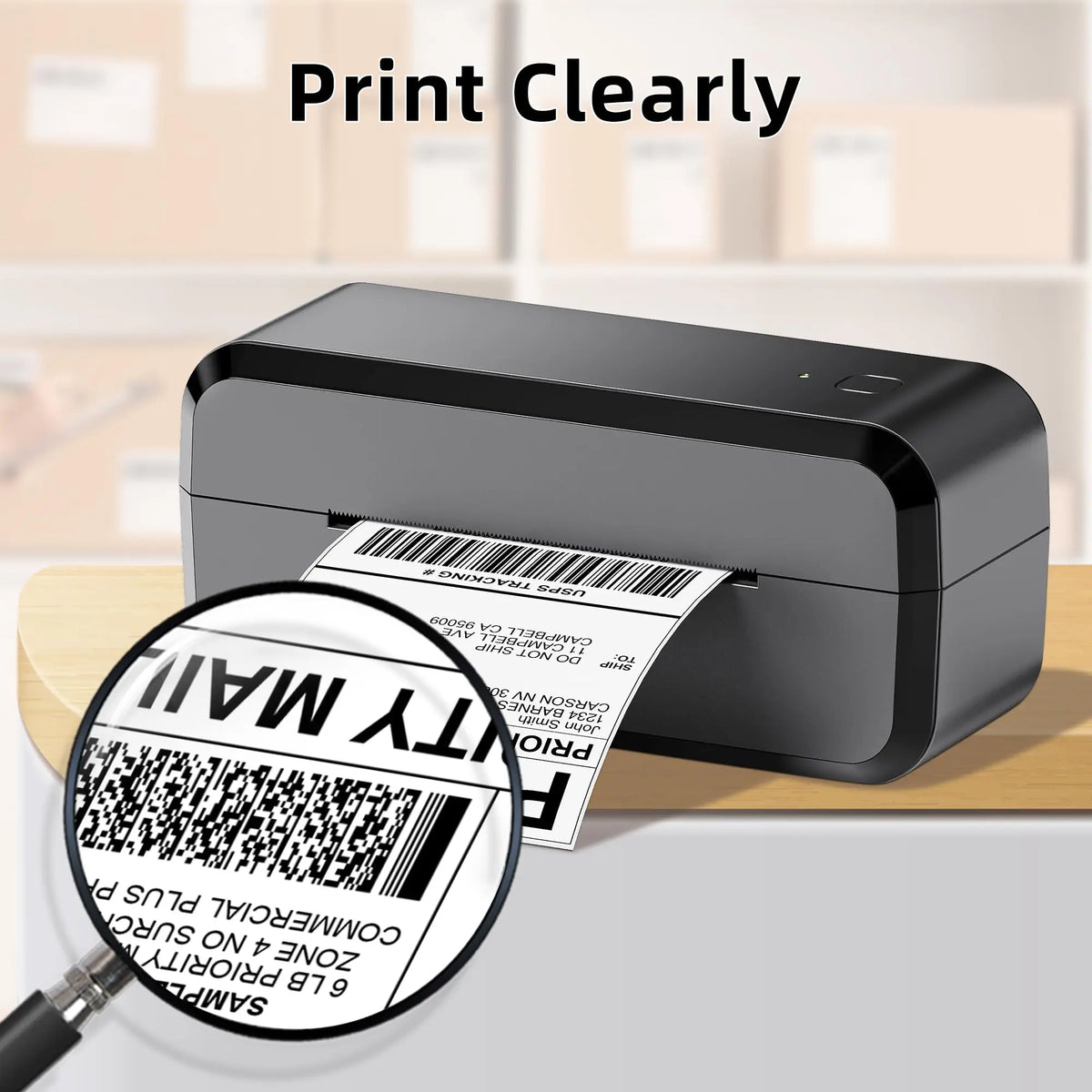 4x6 Inch Thermal Shipping Labels for Barcode and Address Printing