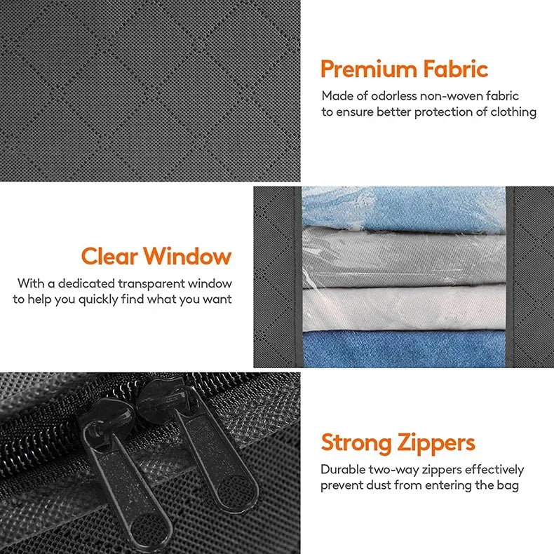 Foldable Storage Bags for Clothes and Blankets