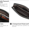Men's Full-Grain Leather Clutch with Password Lock