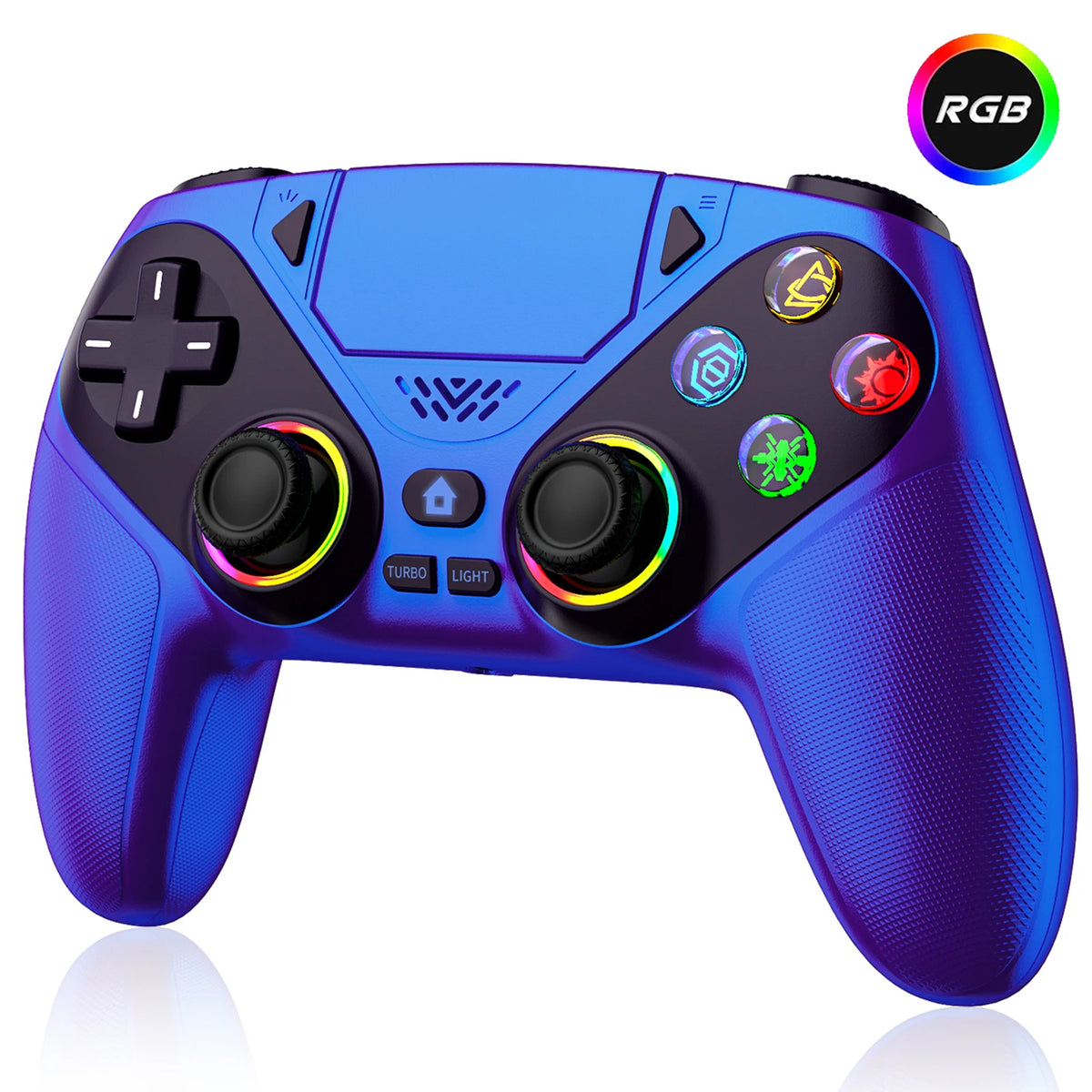RGB LED Wireless Controller for PS5 and PC Gaming