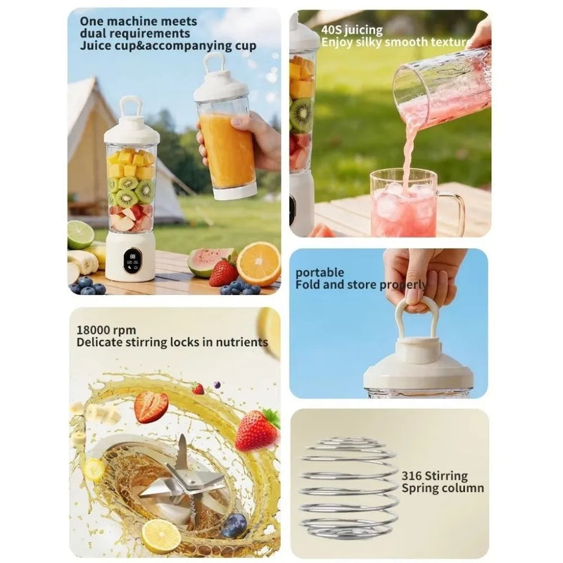 Portable USB-C Rechargeable Fruit Juicer
