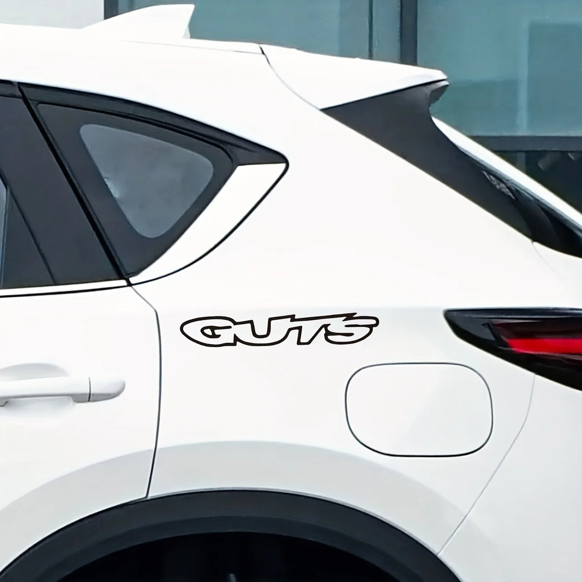 GUTS Text Vinyl Decal – Waterproof Car & Laptop Sticker