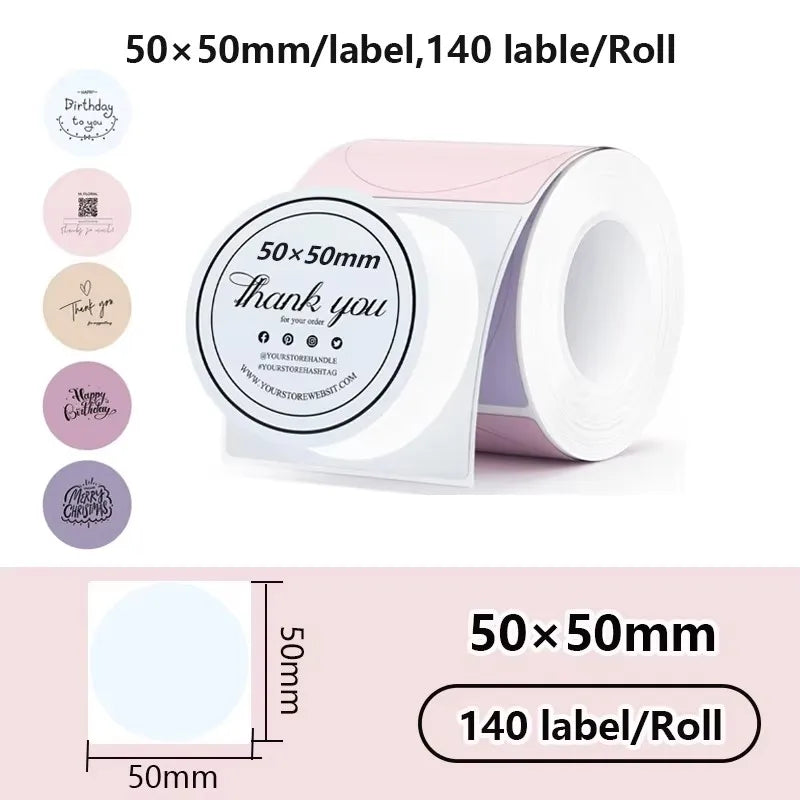 Self-Adhesive Thermal Label Rolls for Mini Printers