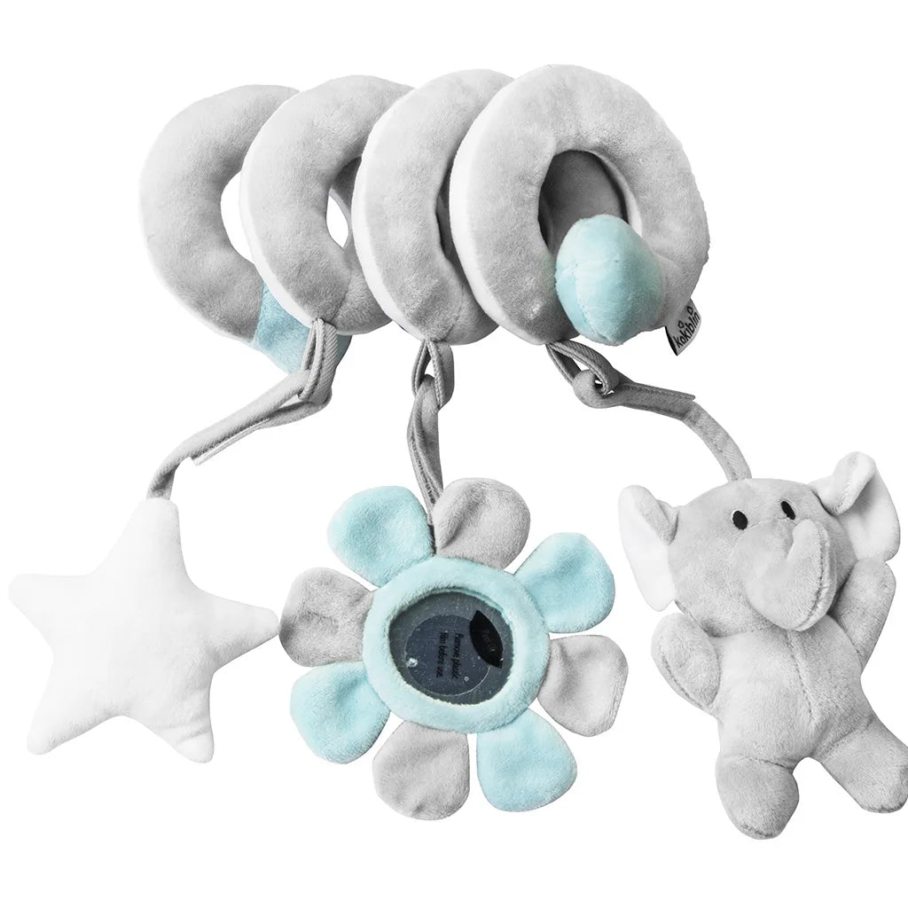 Soft Car Seat & Stroller Toy Set with Mirror, Crinkle, and Squeaky Sounds