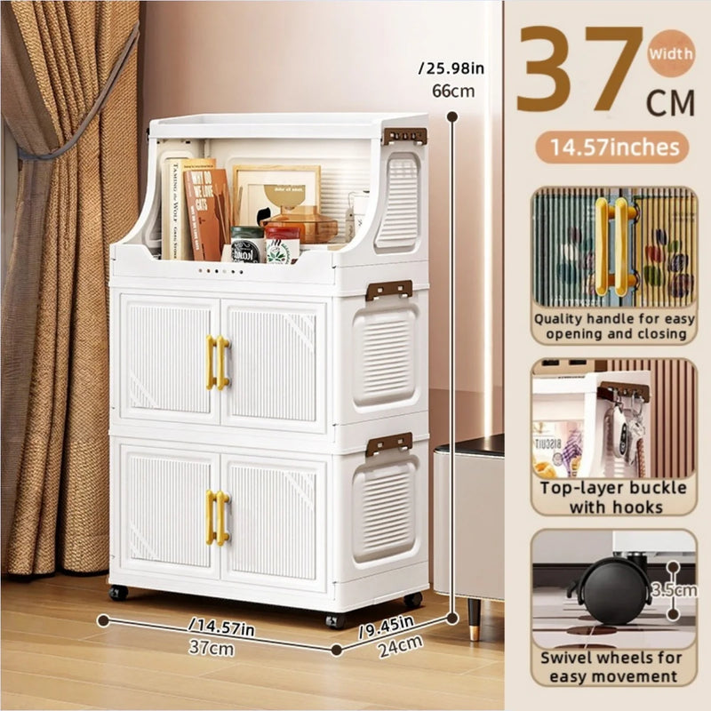 Foldable Double-Door Storage Cabinet