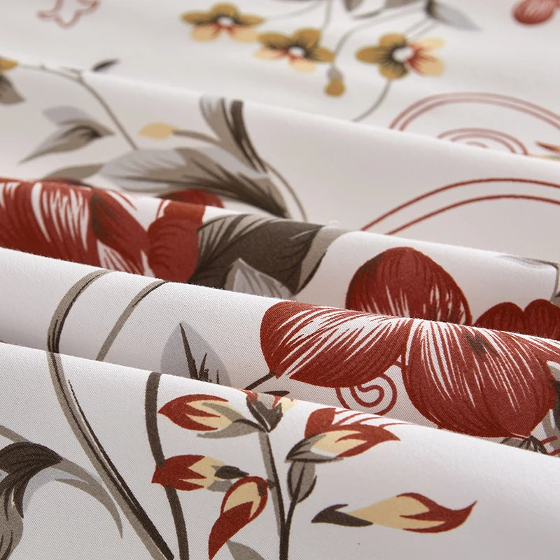 Floral Ruffle Bed Skirt & Pillowcase Set