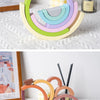 Rainbow Arch Bridge Wooden Building Blocks for Kids