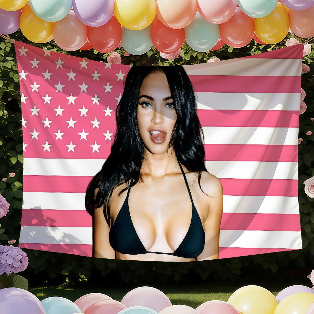 Megan Fox Decorative Flag Banner for Outdoor Events