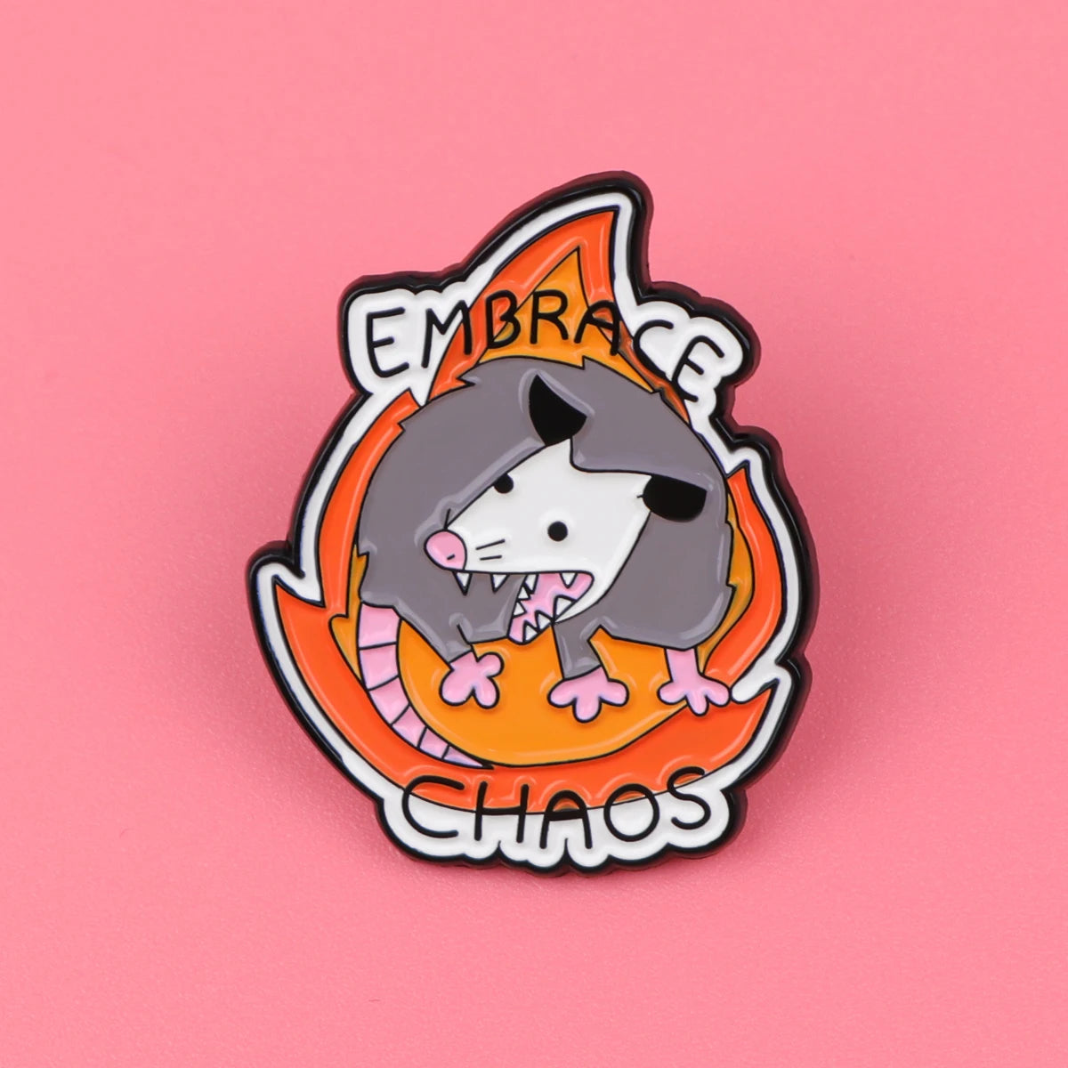Cute Opossum Enamel Pin