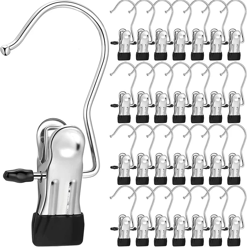 Stainless Steel Clothespins with Hooks