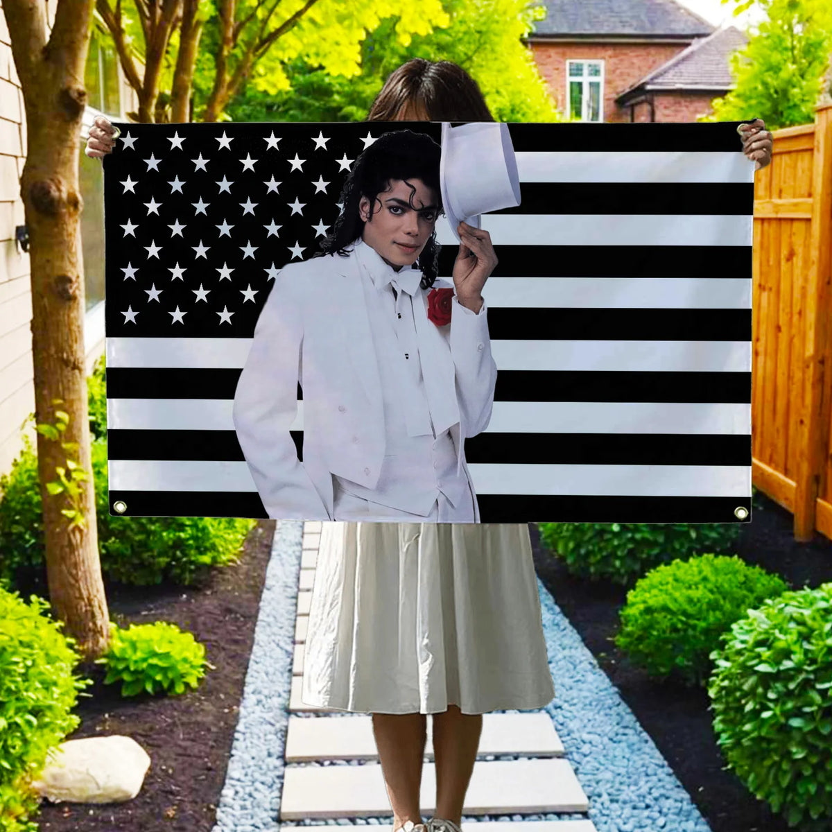 Michael Jackson Tribute Flag - Black American Tapestry Wall Hanging